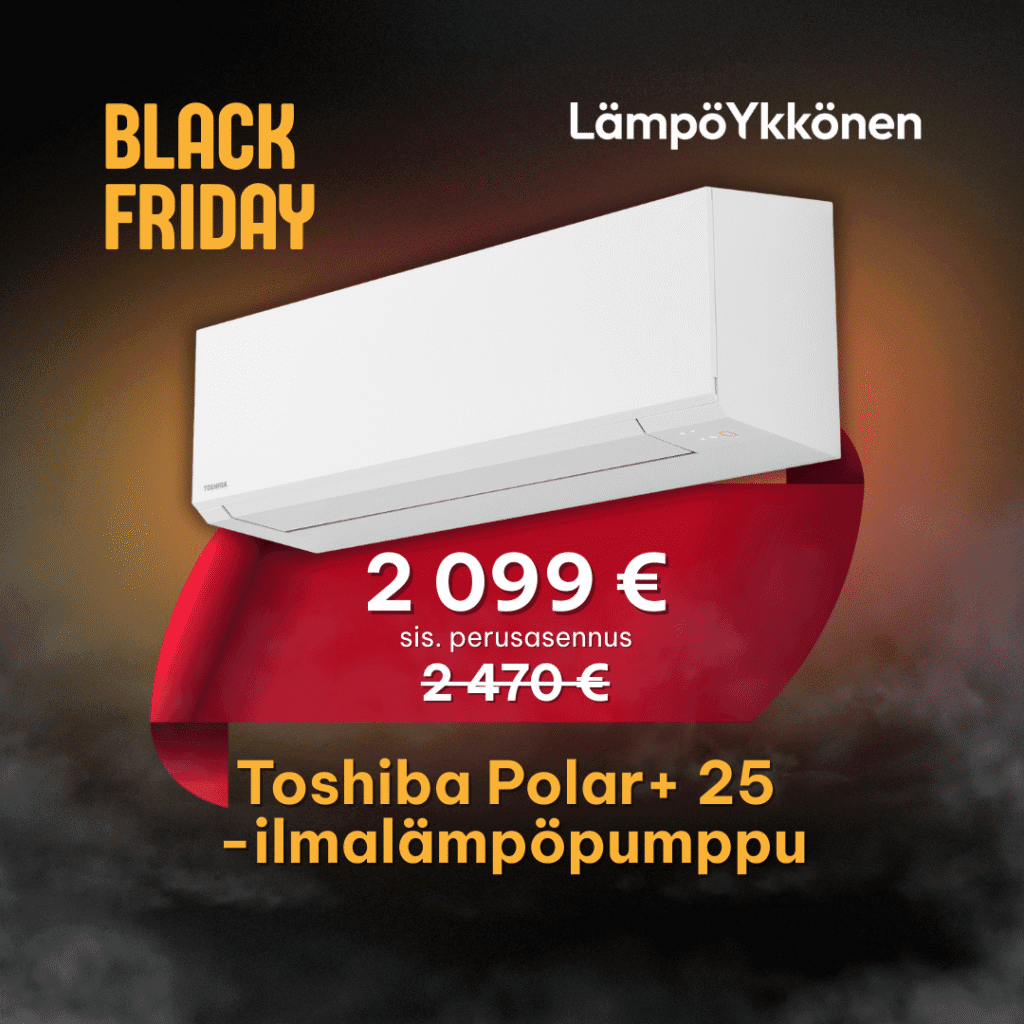 Toshiba Polar+ 25 -ilmalämpöpumppu Black Friday -tarjous