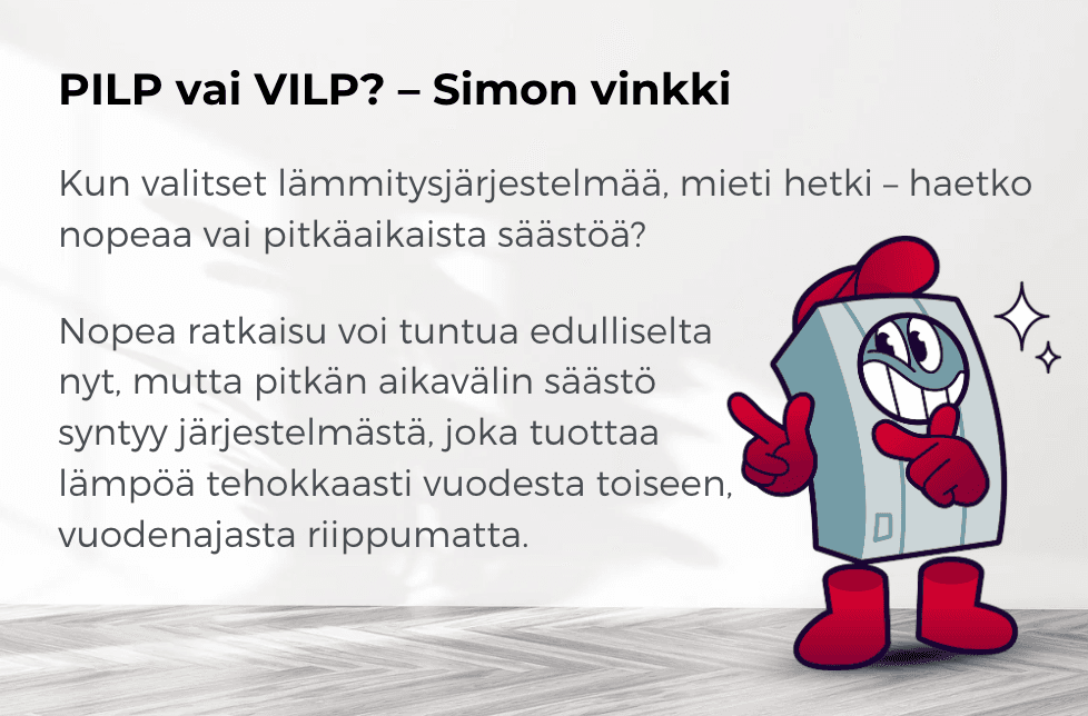 Poistoilmalämpöpumppu vai ilmavesilämpöpumppu?
