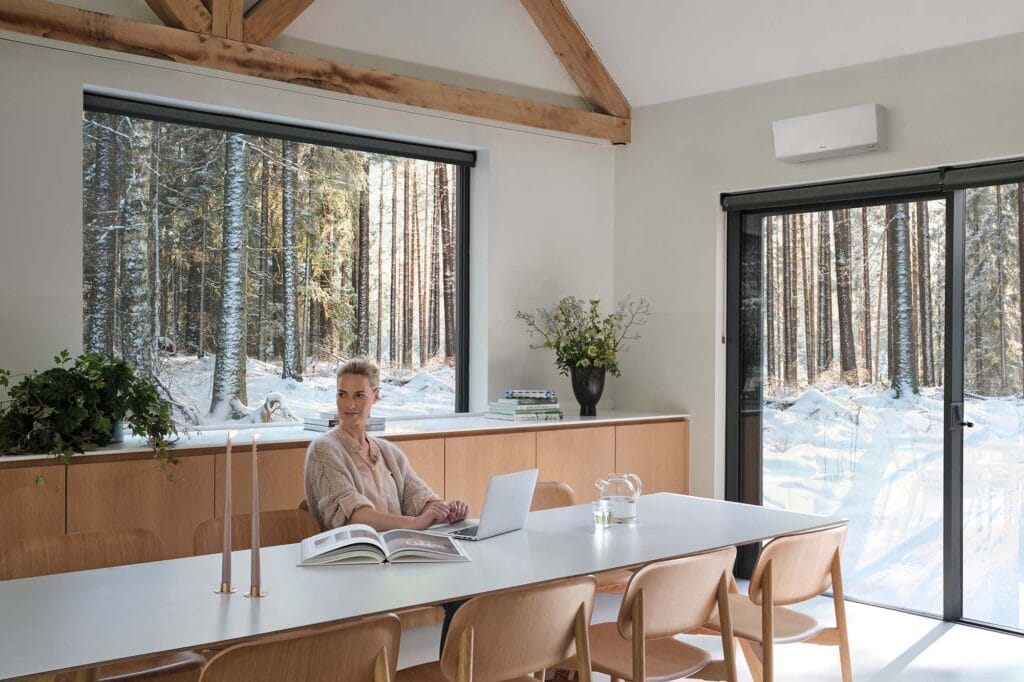 Daikin Perfera ilmalampopumppu ruokailutilassa