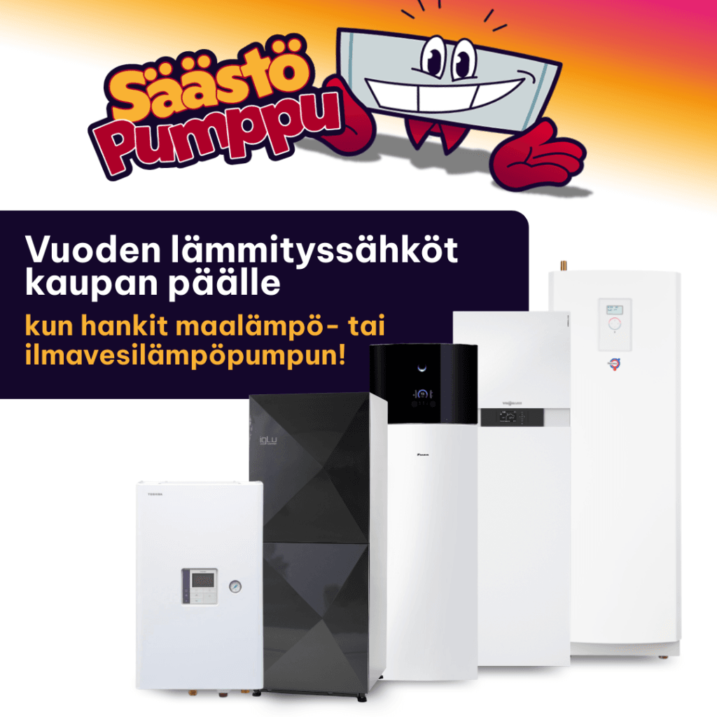 SäästöPumppu-tarjous 12kk sähköt kaupan päälle