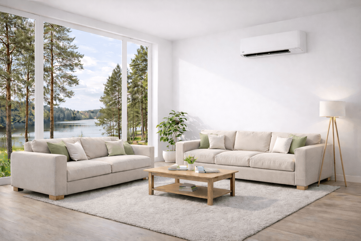 Toshiba Seiya ilmalämpöpumppu olohuoneessa