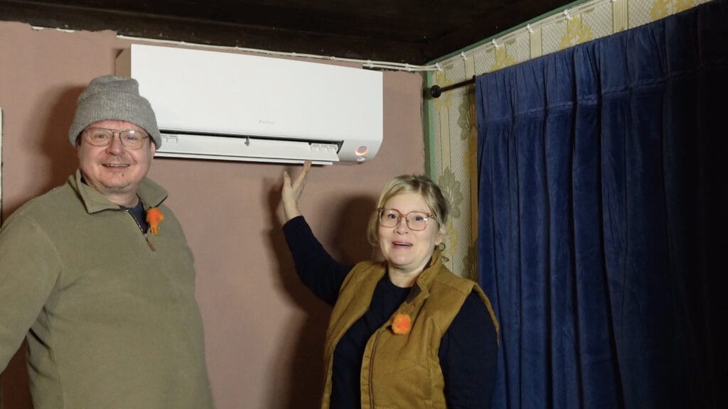 Ilmalämpöpumppu hirsitaloon