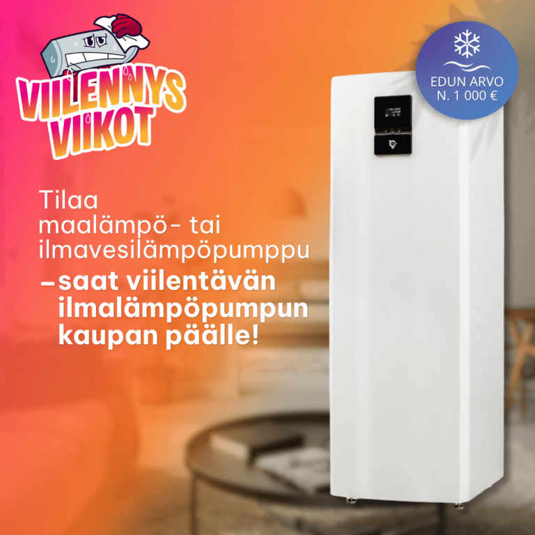 Viilentävä ilmalämpöpumppu kaupan päälle