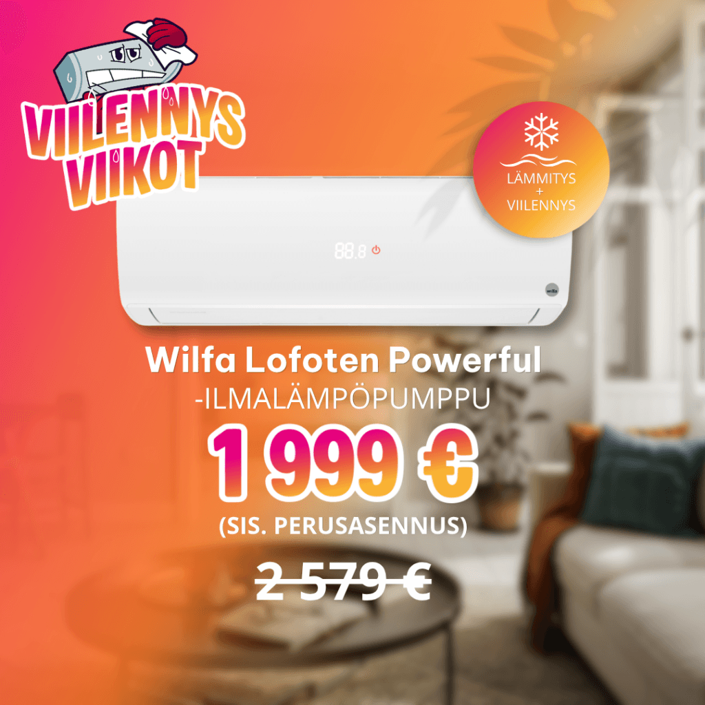Wilfa Lofoten Powerful -ilmalämpöpumppu tarjous