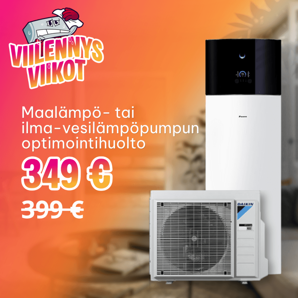 Maalämpö- ja ilmavesilämpöpumpun optimointihuoltotarjous