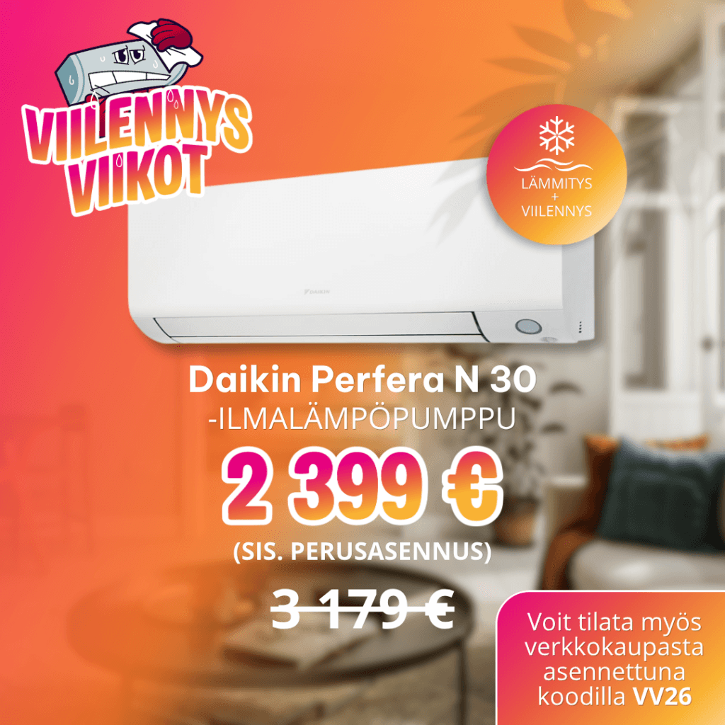 Daikin Perfera N 30 ilmalämpöpumpputarjous