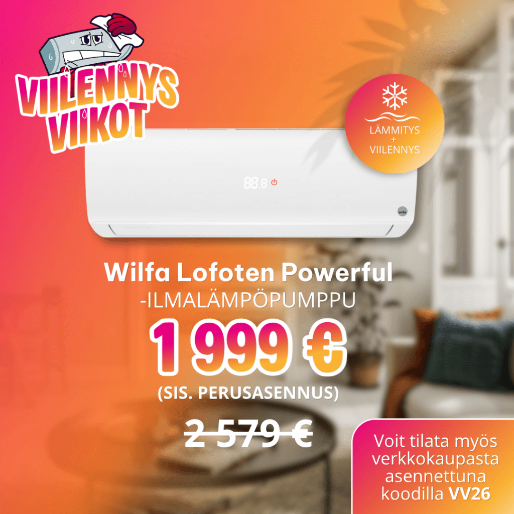 Wilfa Lofoten Powerful ilmalämpöpumputarjous