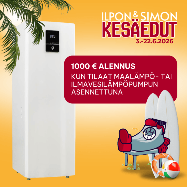 Ilpon & Simon kesäedut – lämpöpumpputarjous