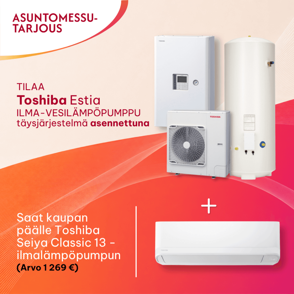 Toshiba Estia ilmavesilämpöpumpputarjous